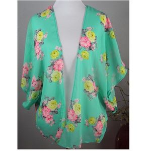 Windsor sheer floral kimono cover up